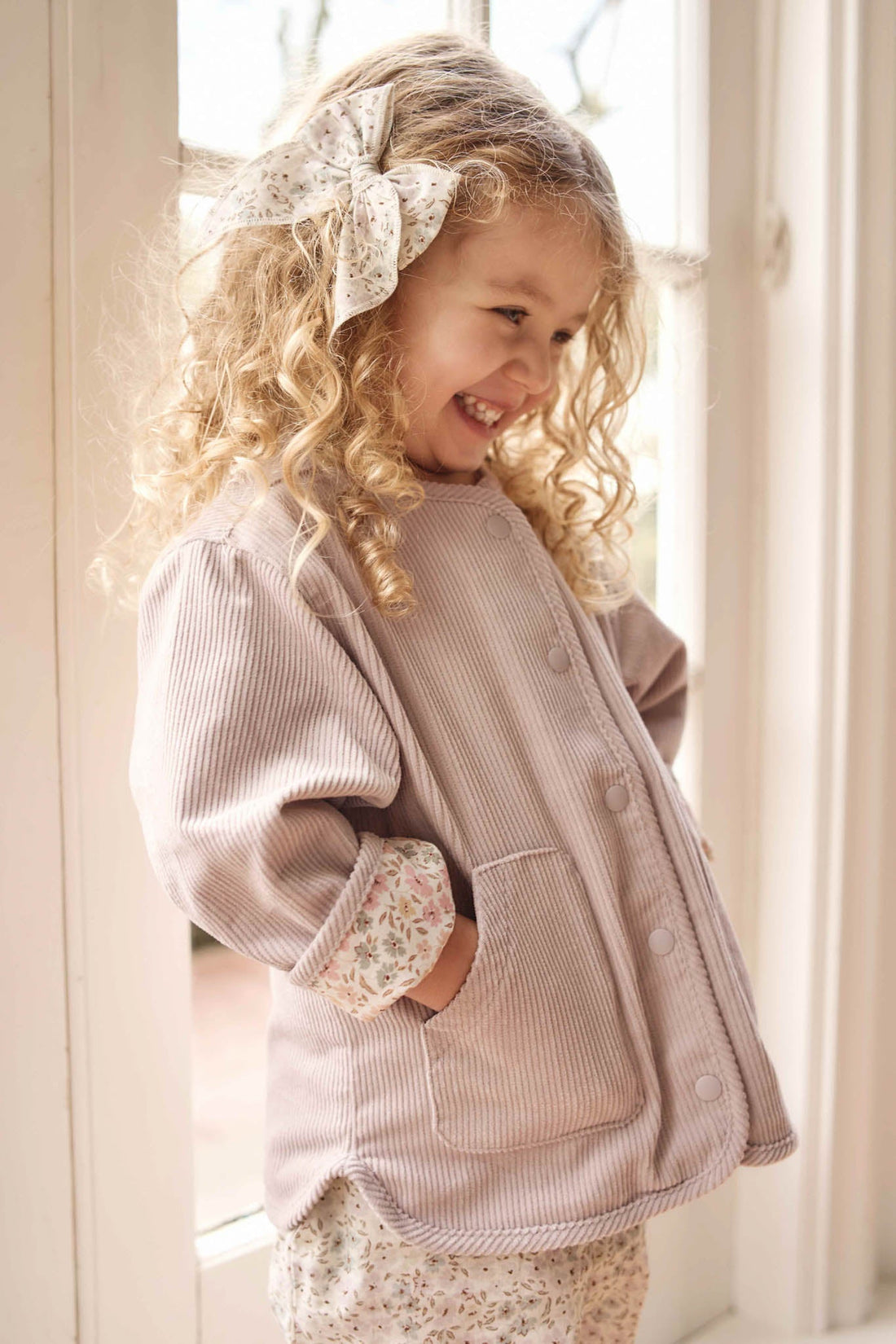 Esther Corduroy Jacket - Violet Tint/Fifi Violet Childrens Jacket from Jamie Kay Australia