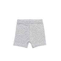 Organic Cotton Modal Elisa Bike Short - Light Grey Marle Childrens Short from Jamie Kay Australia