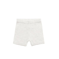 Organic Cotton Modal Elisa Bike Short - Oatmeal Marle Childrens Short from Jamie Kay Australia