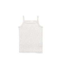 Organic Cotton Modal Singlet - Oatmeal Marle Childrens Singlet from Jamie Kay Australia