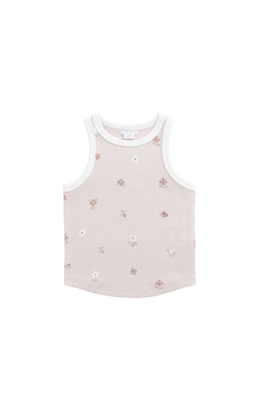 Waffle Molly Singlet - Carissa Mauve Large Childrens Top from Jamie Kay Australia