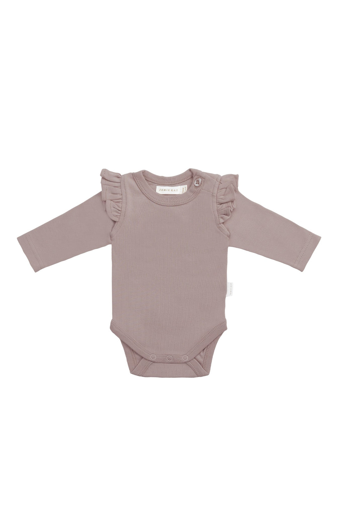 Organic Cotton Ana Bodysuit - Softest Mauve Childrens Bodysuit from Jamie Kay Australia