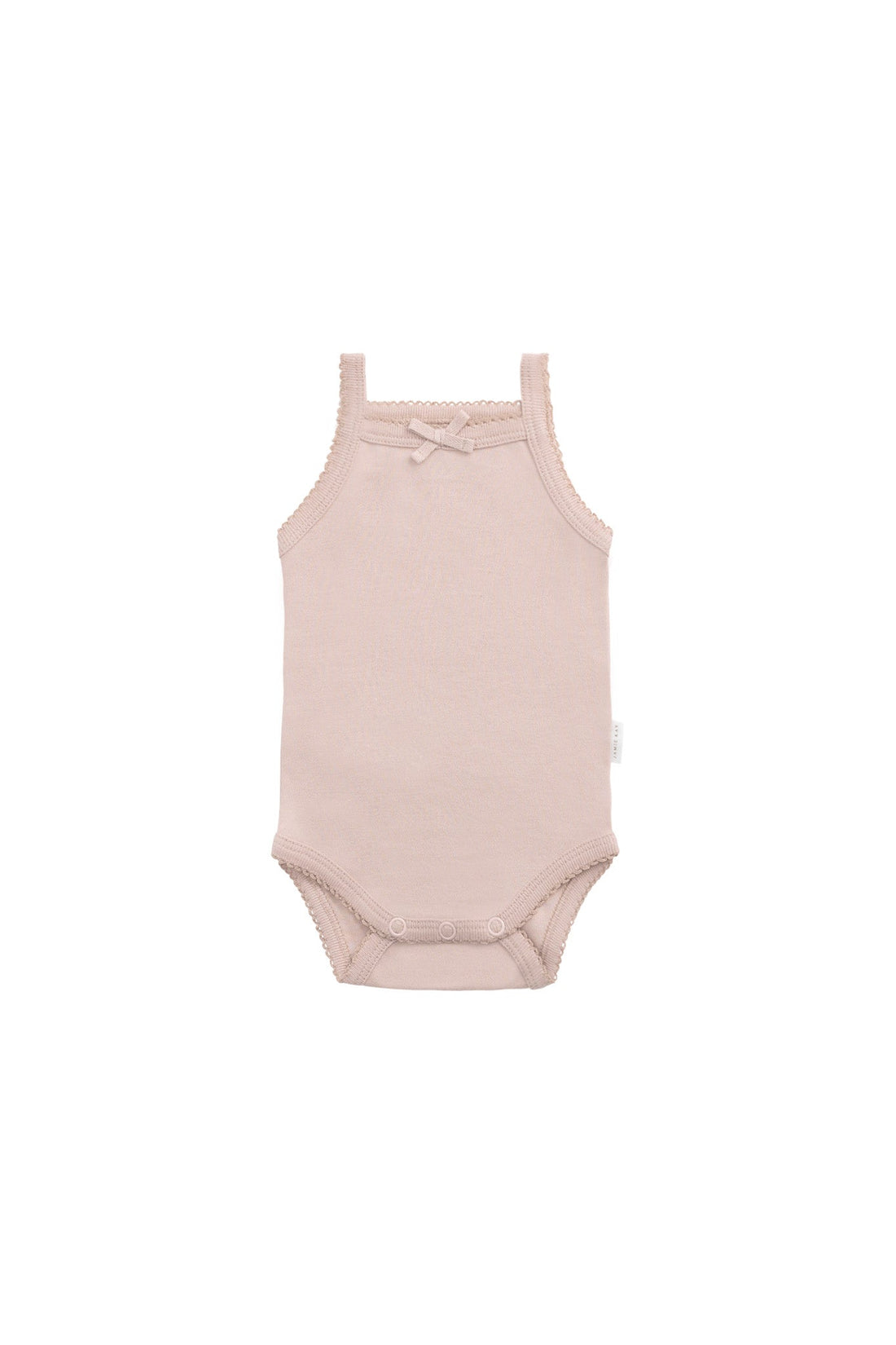 Organic Cotton Bridget Singlet Bodysuit - Shell Pink Childrens Bodysuit from Jamie Kay Australia