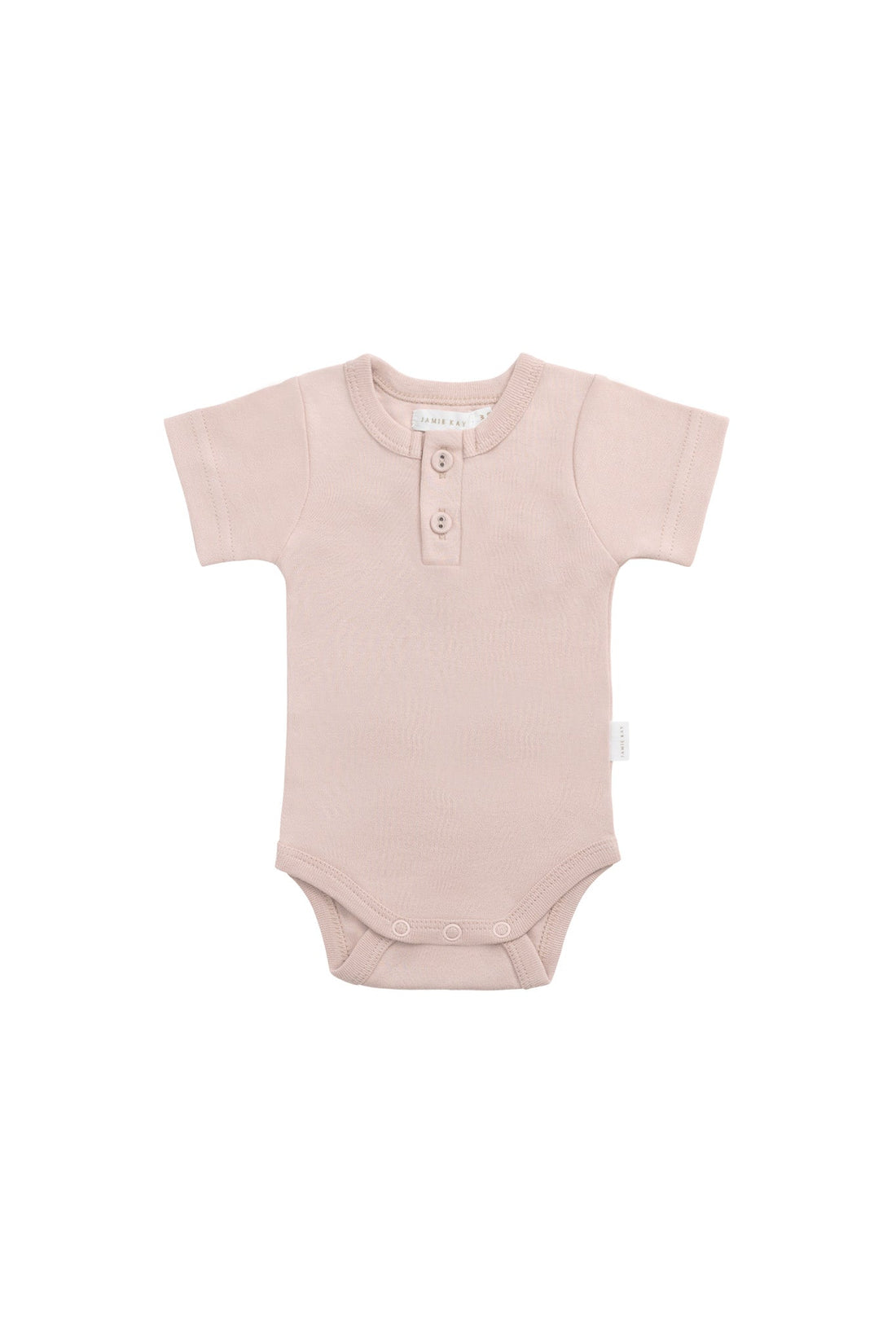 Organic Cotton Darcy Tee Bodysuit - Shell Pink Childrens Bodysuit from Jamie Kay Australia