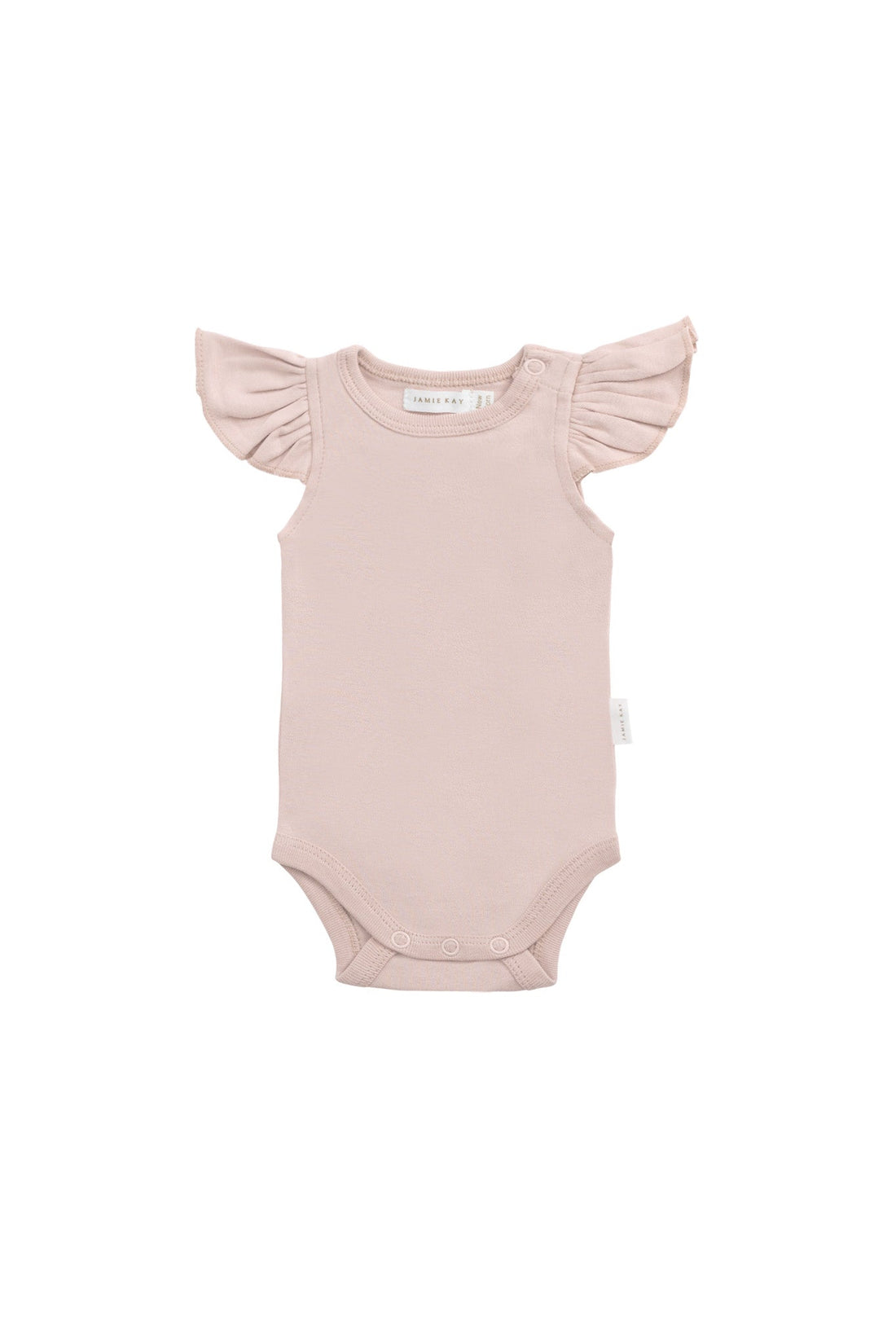 Organic Cotton Fleur Bodysuit - Shell Pink Childrens Bodysuit from Jamie Kay Australia