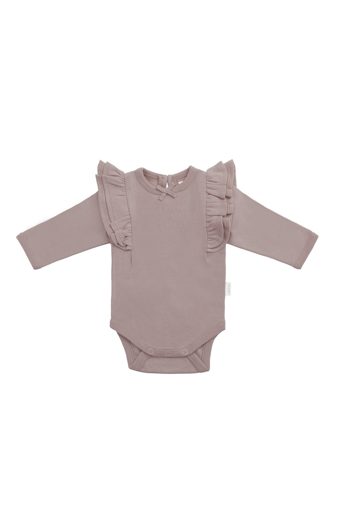 Organic Cotton Maddie Long Sleeve Bodysuit - Softest Mauve Childrens Bodysuit from Jamie Kay Australia