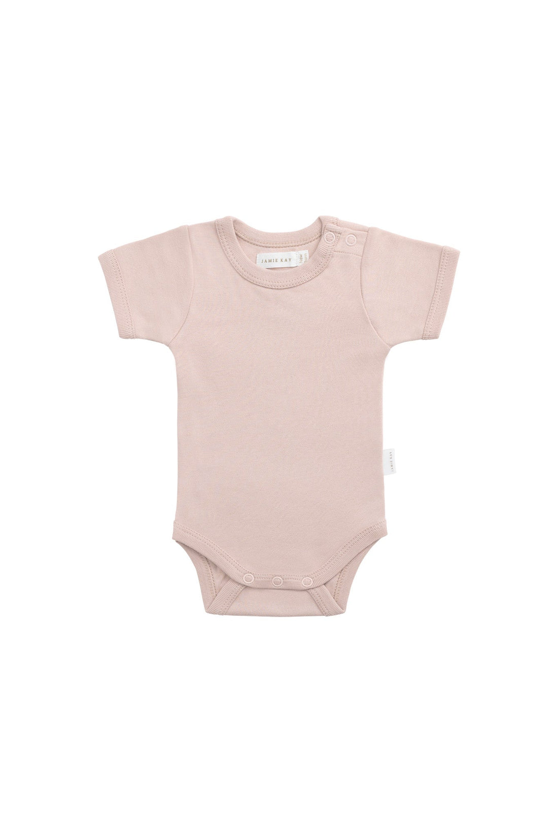 Organic Cotton Olsen Tee Bodysuit - Shell Pink Childrens Top from Jamie Kay Australia