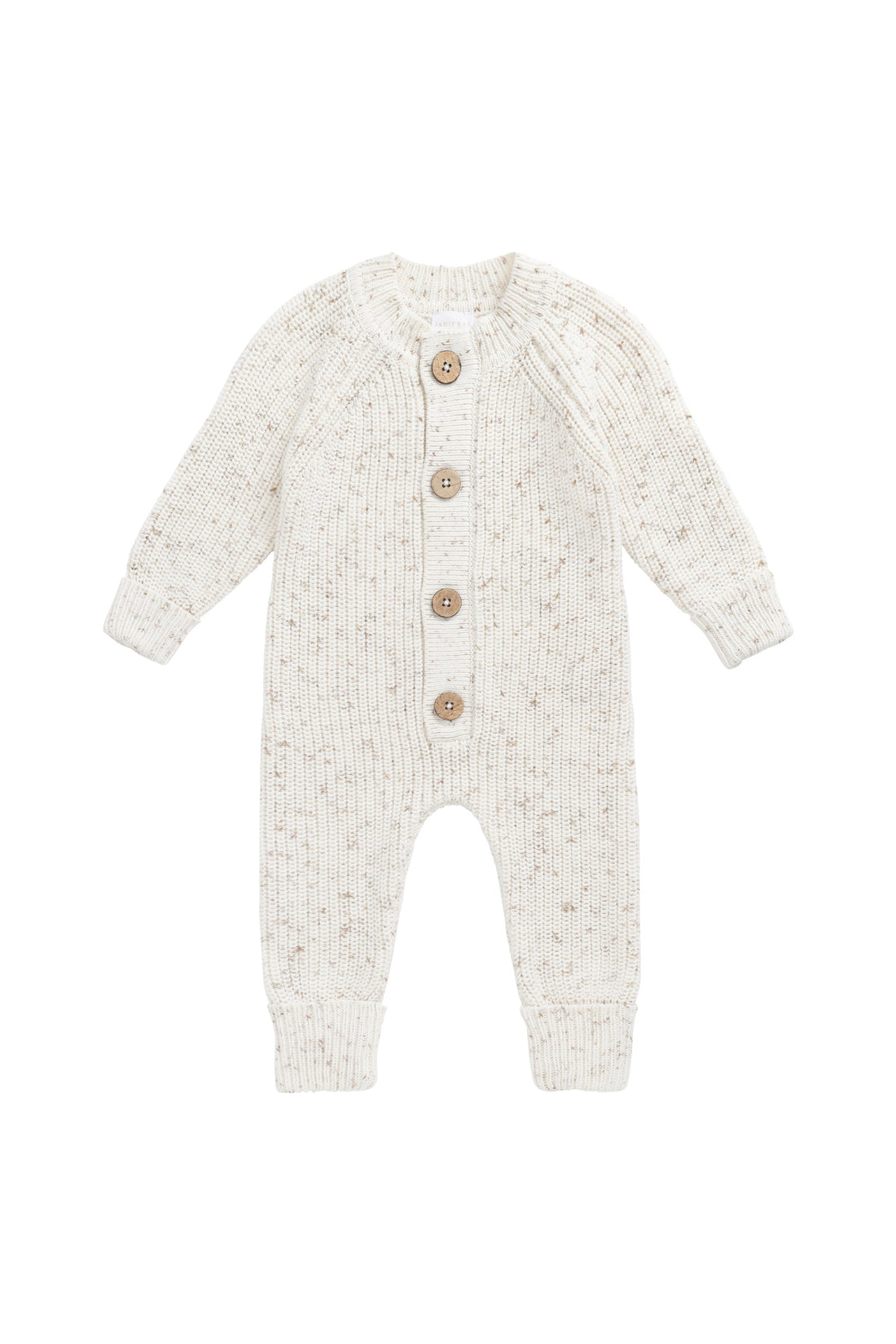 Alfie Knitted Onepiece - Oatmeal Hay Fleck Childrens Onepiece from Jamie Kay Australia