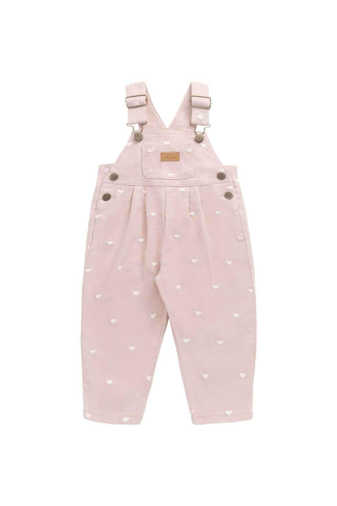 Blair Overall - Petite Heart Peach Childrens Overall from Jamie Kay Australia