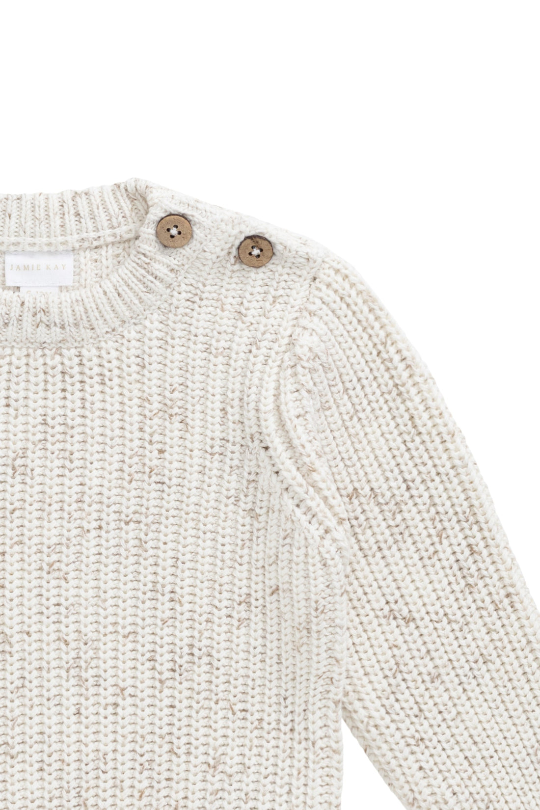Harry Knit Jumper - Oatmeal Hay Fleck Childrens Jumper from Jamie Kay Australia