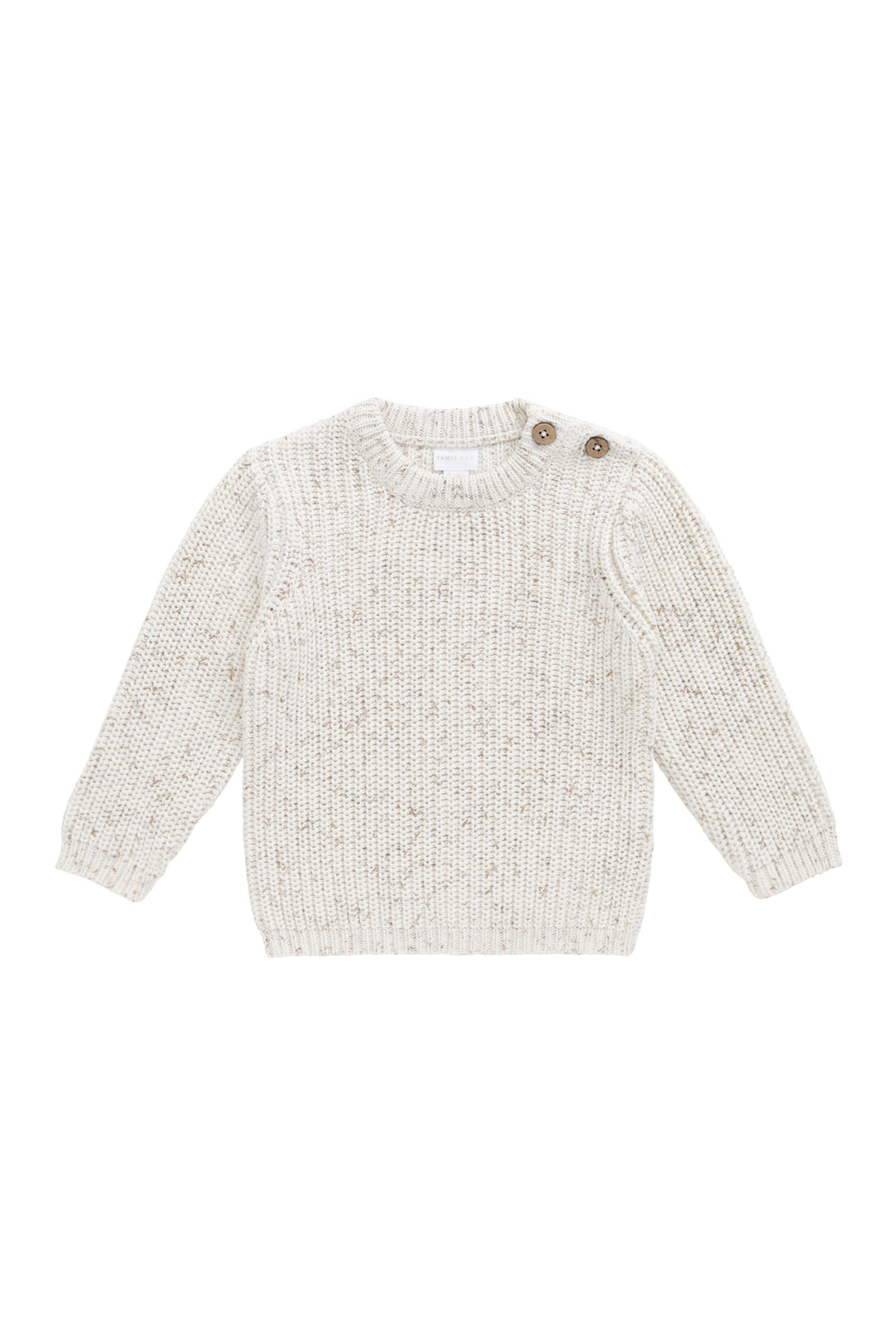 Harry Knit Jumper - Oatmeal Hay Fleck Childrens Jumper from Jamie Kay Australia