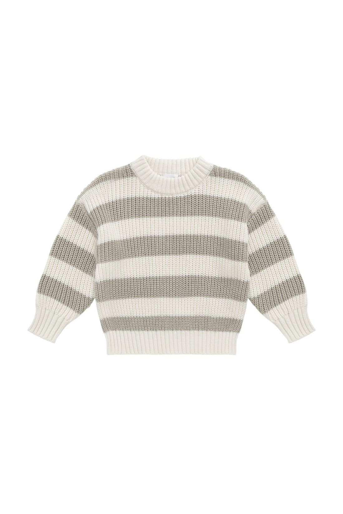 Johan Knit Jumper - Wide Knit Stripe Cloud/Raindance Childrens Jumper from Jamie Kay Australia
