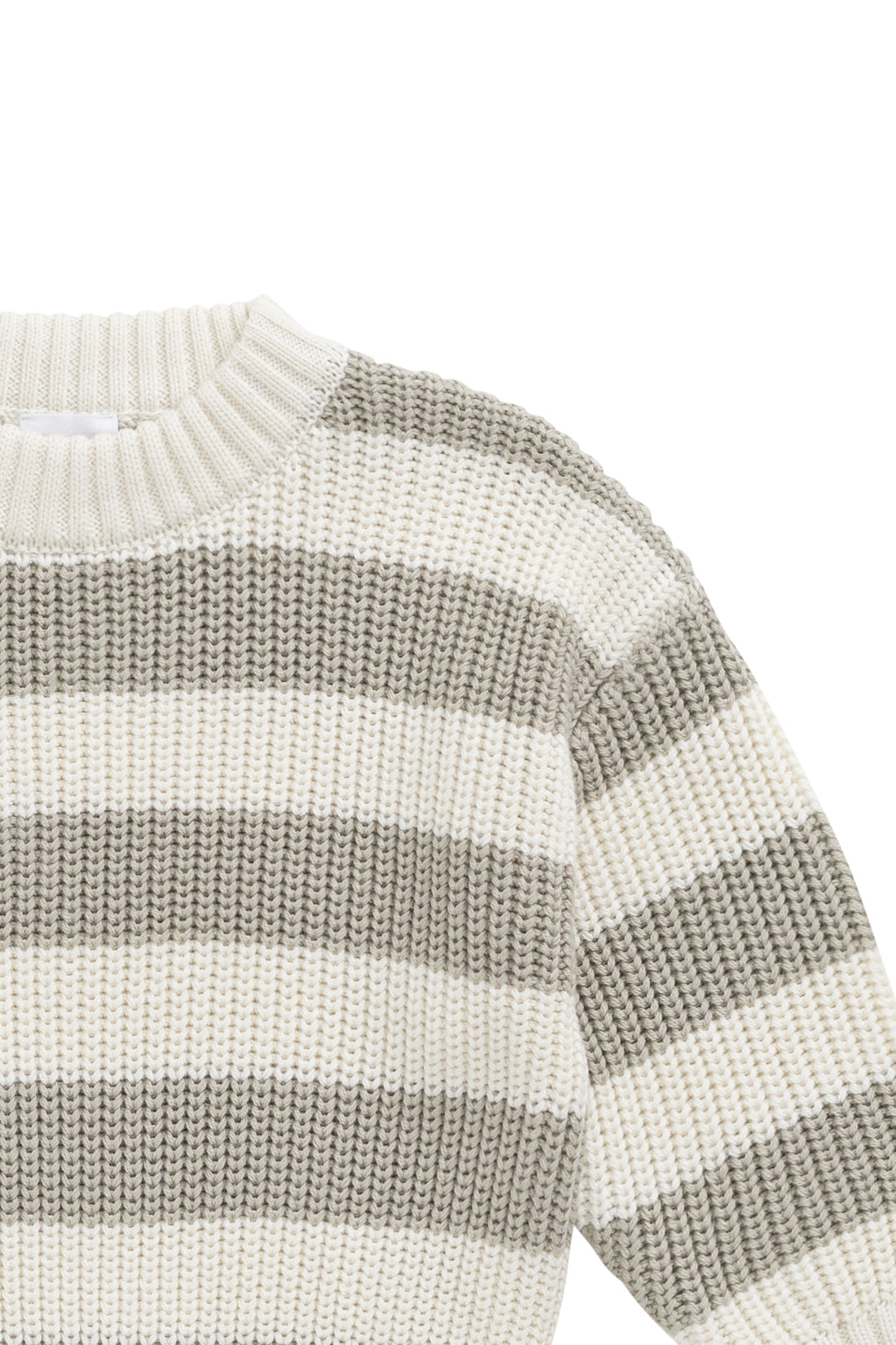 Johan Knit Jumper - Wide Knit Stripe Cloud/Raindance Childrens Jumper from Jamie Kay Australia