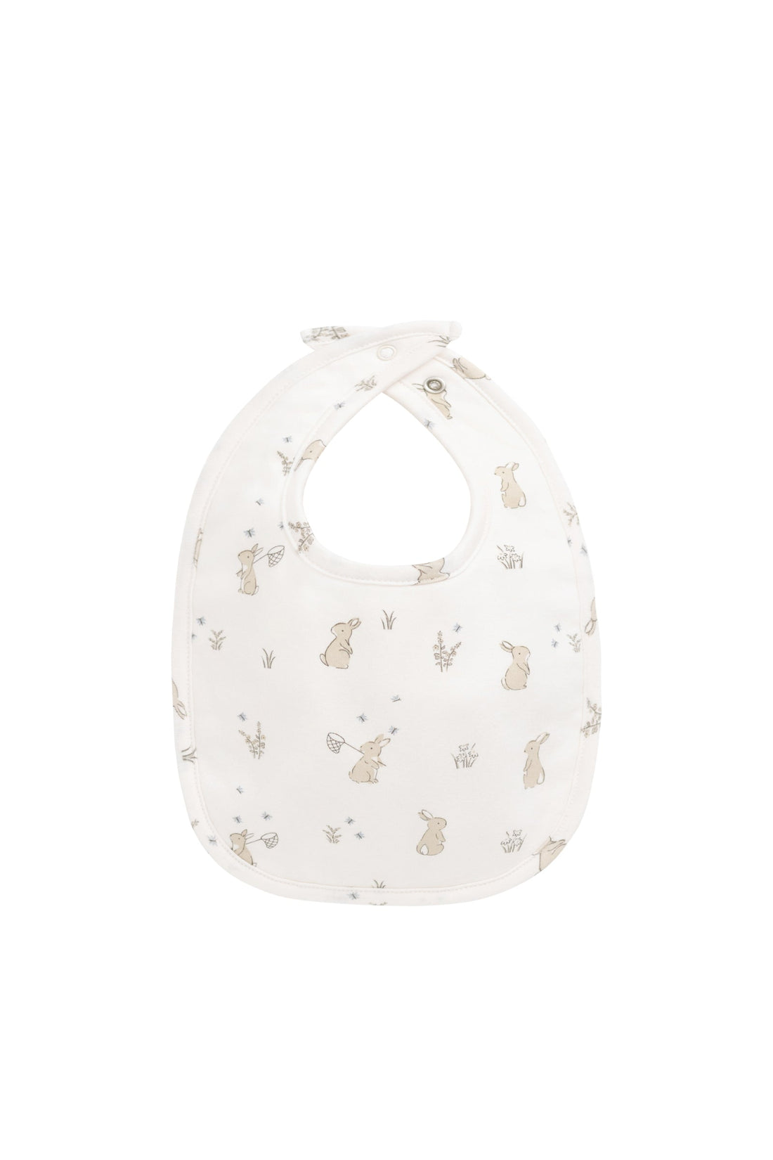 Organic Cotton Bib - Lapin Jardin Childrens Bib from Jamie Kay Australia