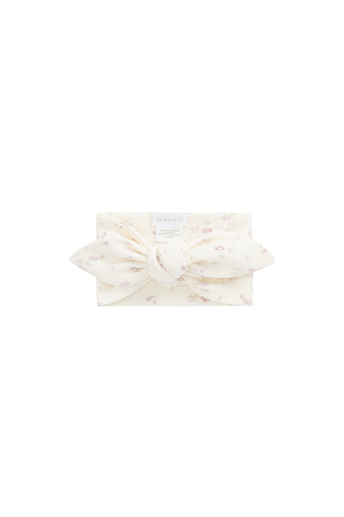 Organic Cotton Fine Rib Headband - Caroline Egret Childrens Headband from Jamie Kay Australia