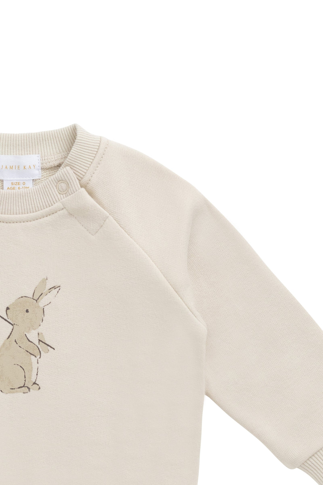 Organic Cotton Flynn Sweatshirt - Oat Lapin Jardin Childrens Sweatshirting from Jamie Kay Australia