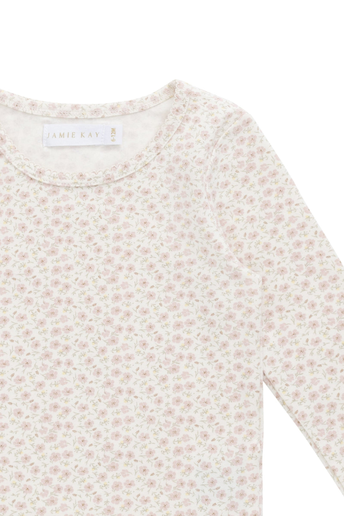 Organic Cotton Long Sleeve Top - Penelope Rose Small Childrens Top from Jamie Kay Australia