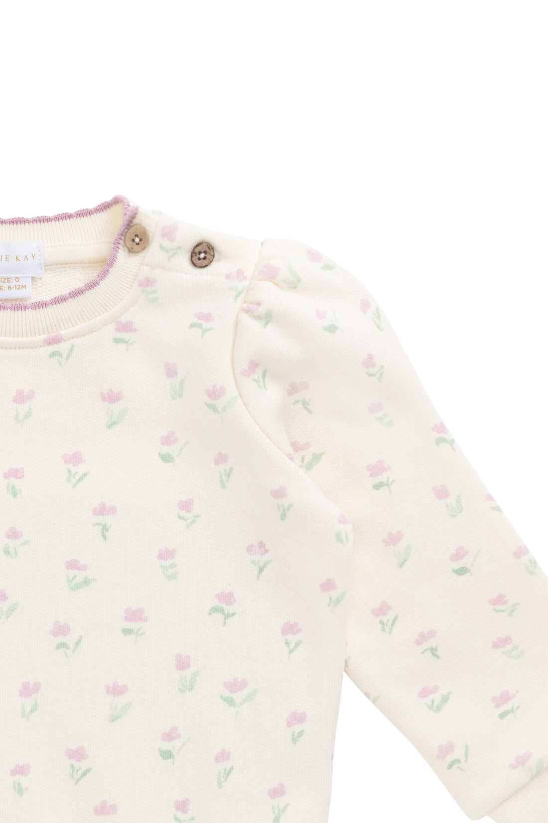 Organic Cotton Monroe Sweatshirt - Lila Pink Childrens Sweatshirting from Jamie Kay Australia