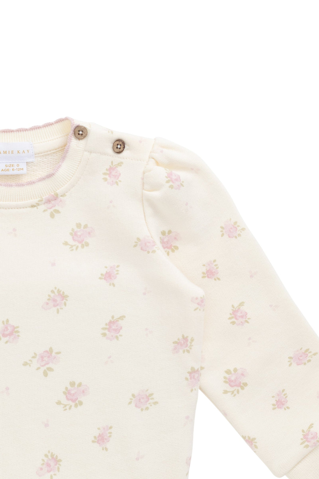 Organic Cotton Monroe Sweatshirt - Simone Egret Childrens Sweatshirting from Jamie Kay Australia