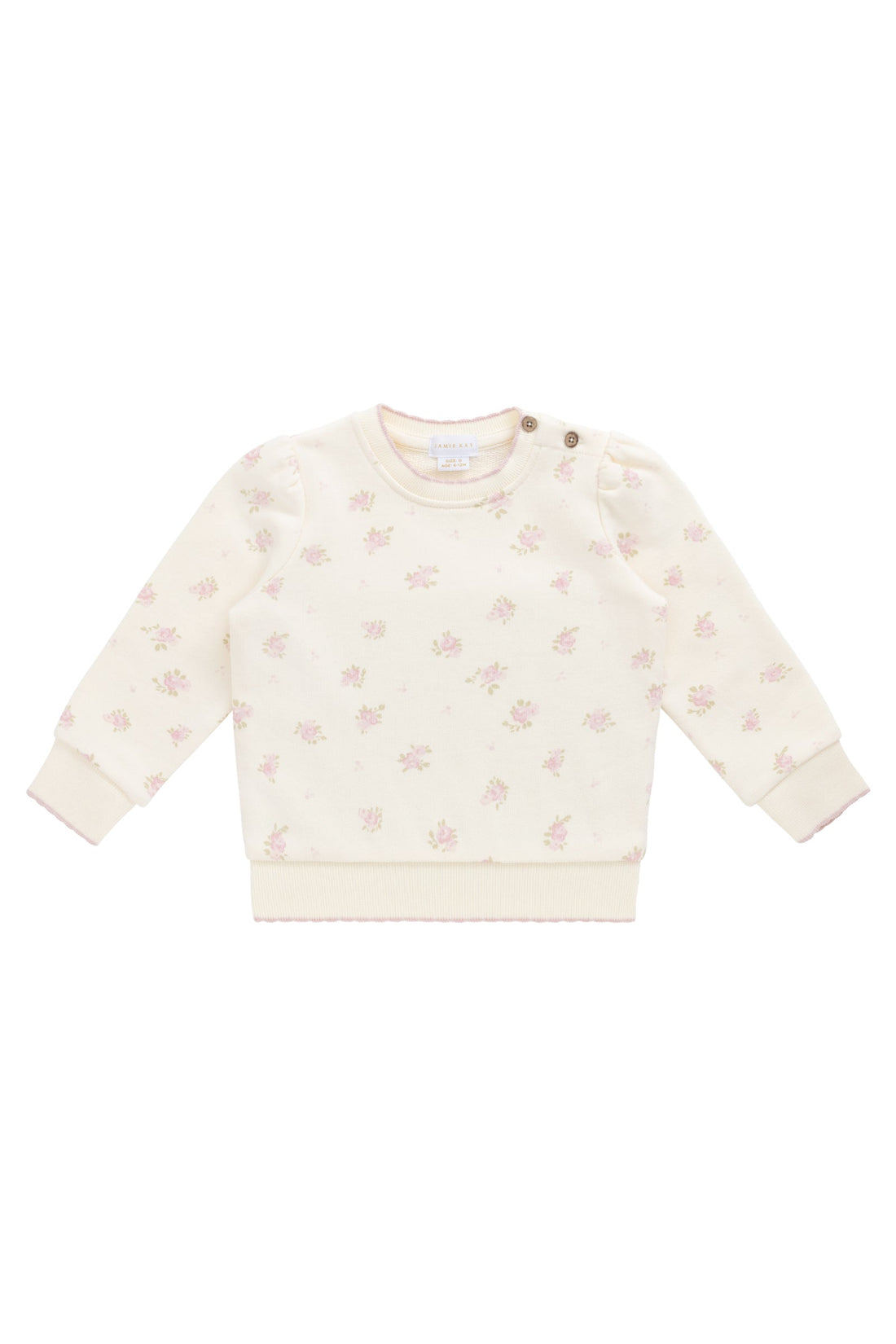 Organic Cotton Monroe Sweatshirt - Simone Egret Childrens Sweatshirting from Jamie Kay Australia