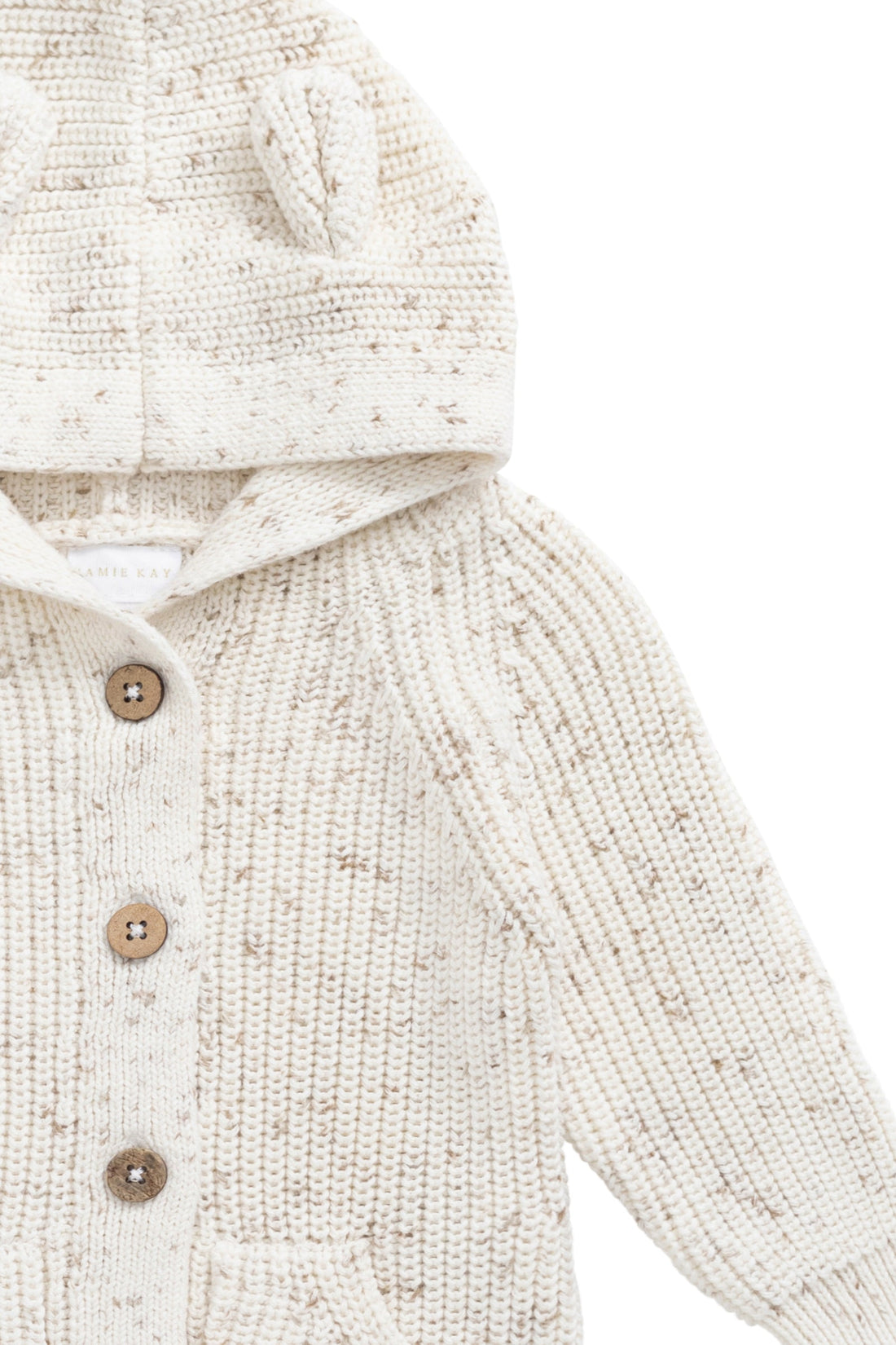 Bear Knit Onepiece - Pistachio Fleck Childrens Onepiece from Jamie Kay Australia