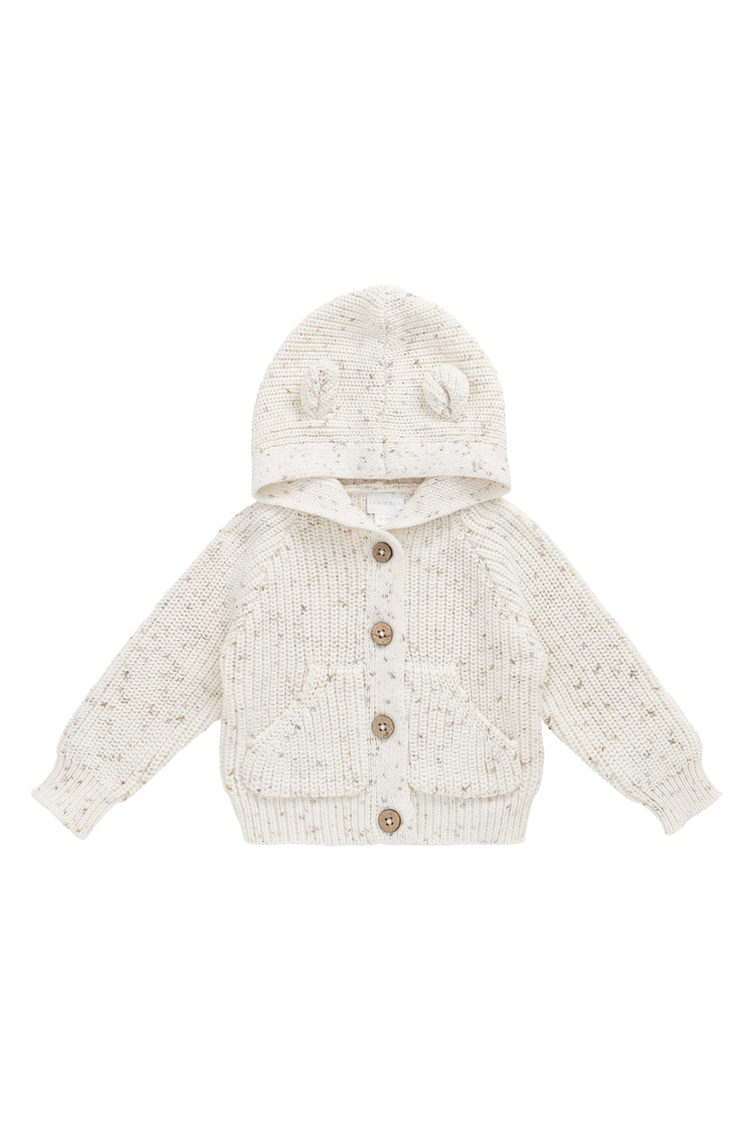 OG Bear Knit - Pistachio Fleck Childrens Cardigan from Jamie Kay Australia
