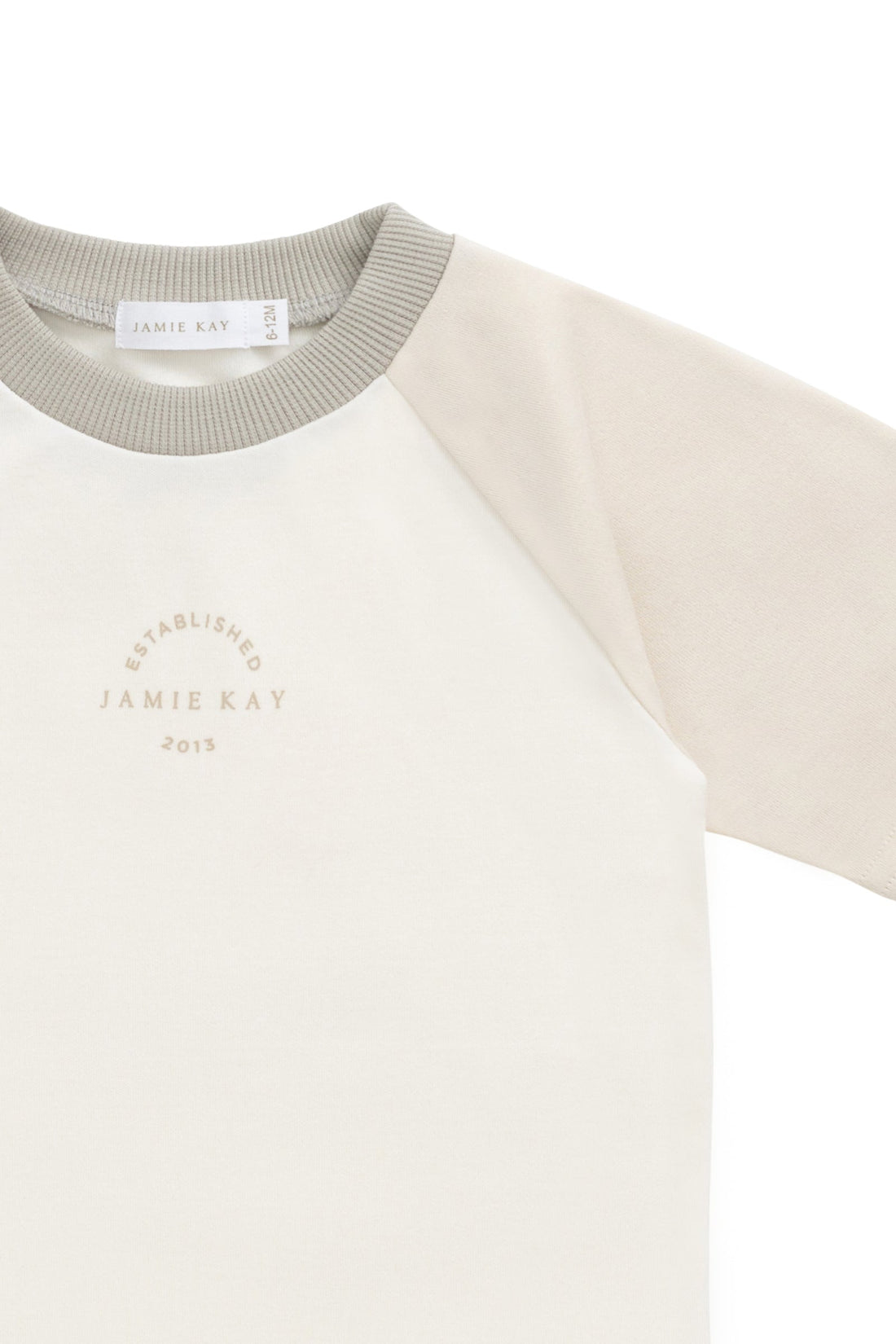 Pima Cotton Dax Tee - Cloud/Oat JK Established Childrens Top from Jamie Kay Australia