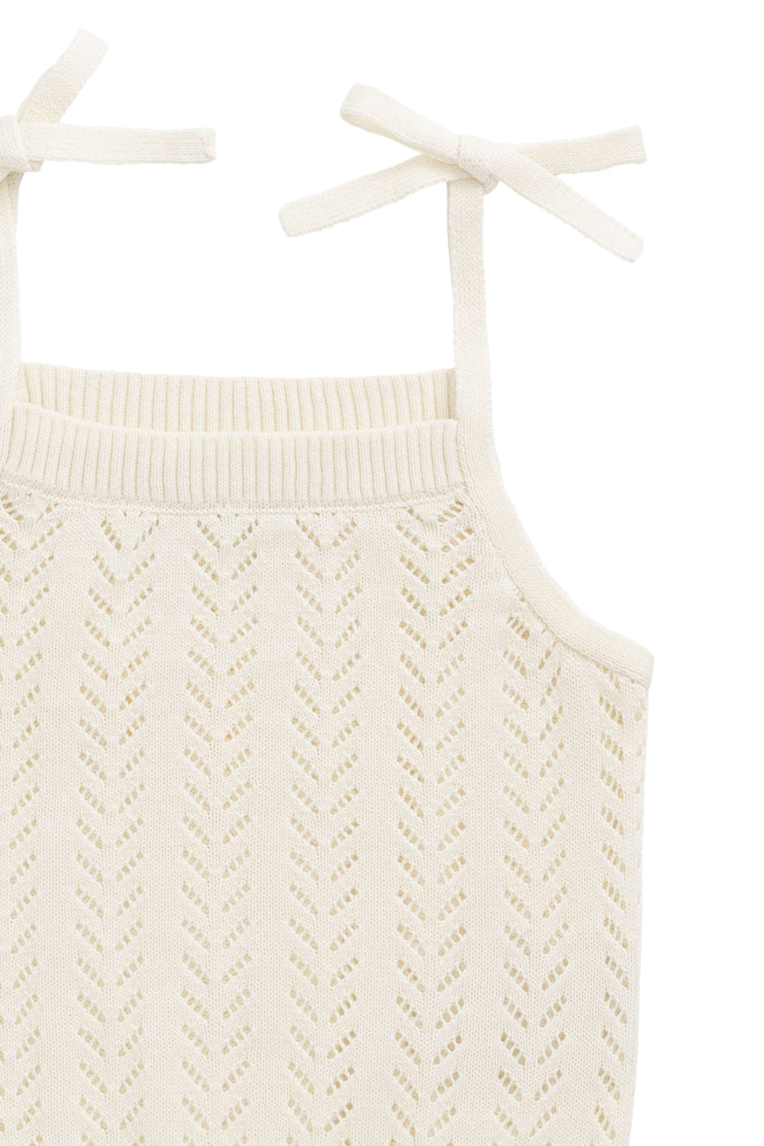 Aria Knitted Singlet - Parchment Childrens Top from Jamie Kay Australia