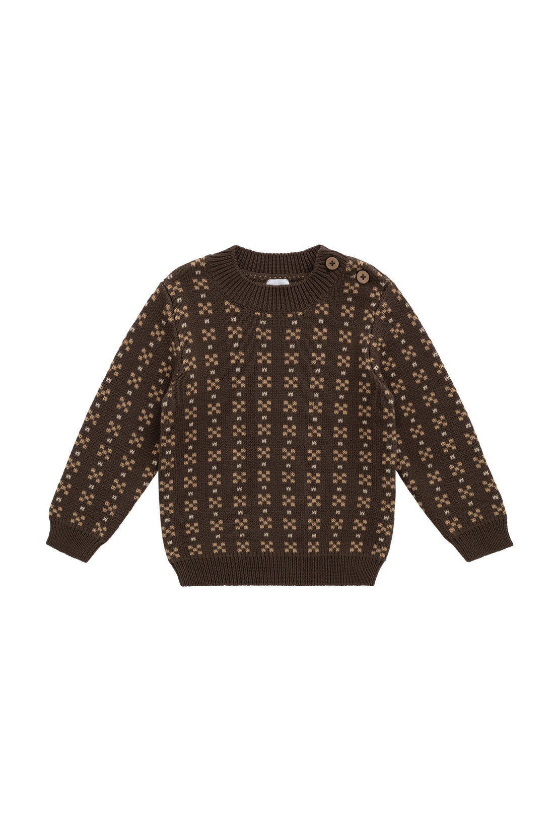 Bertie Knit Jumper - Fairisle Desert Palm Childrens Jumper from Jamie Kay Australia