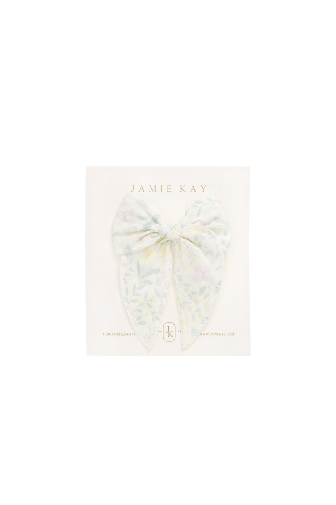 Organic Cotton Bow - Daphne Egret Childrens Bow from Jamie Kay Australia