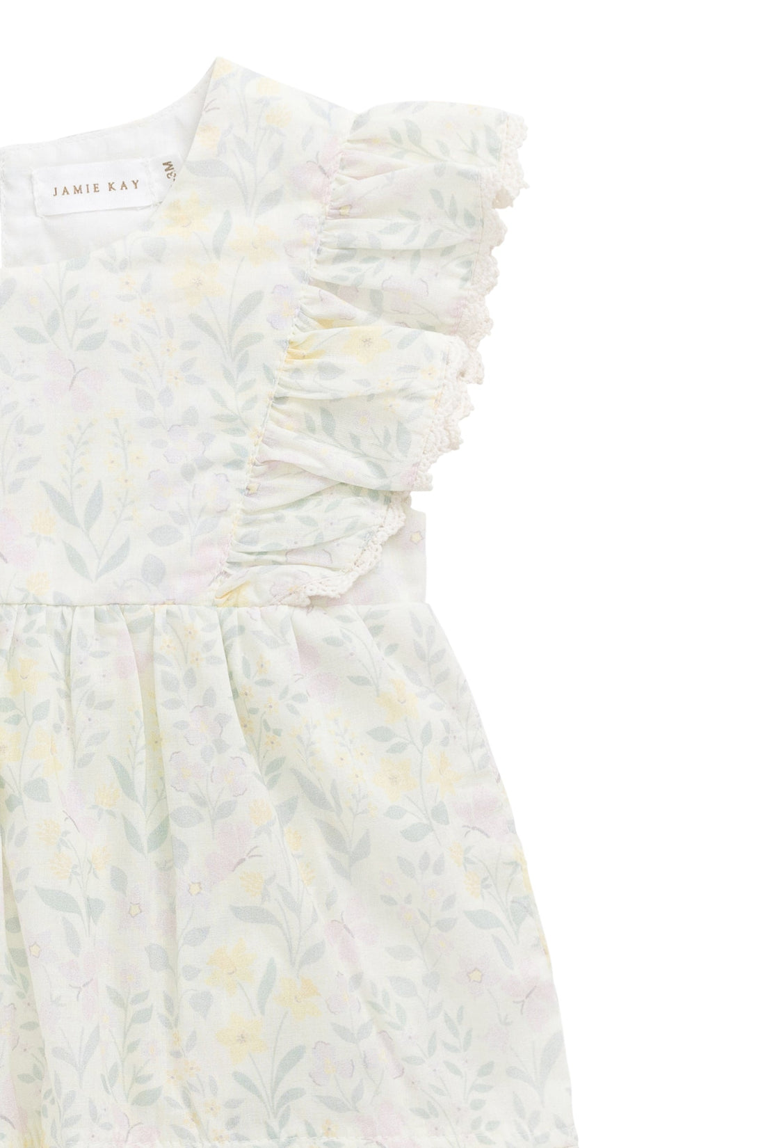 Organic Cotton Delaney Playsuit - Daphne Egret Childrens Playsuit from Jamie Kay Australia