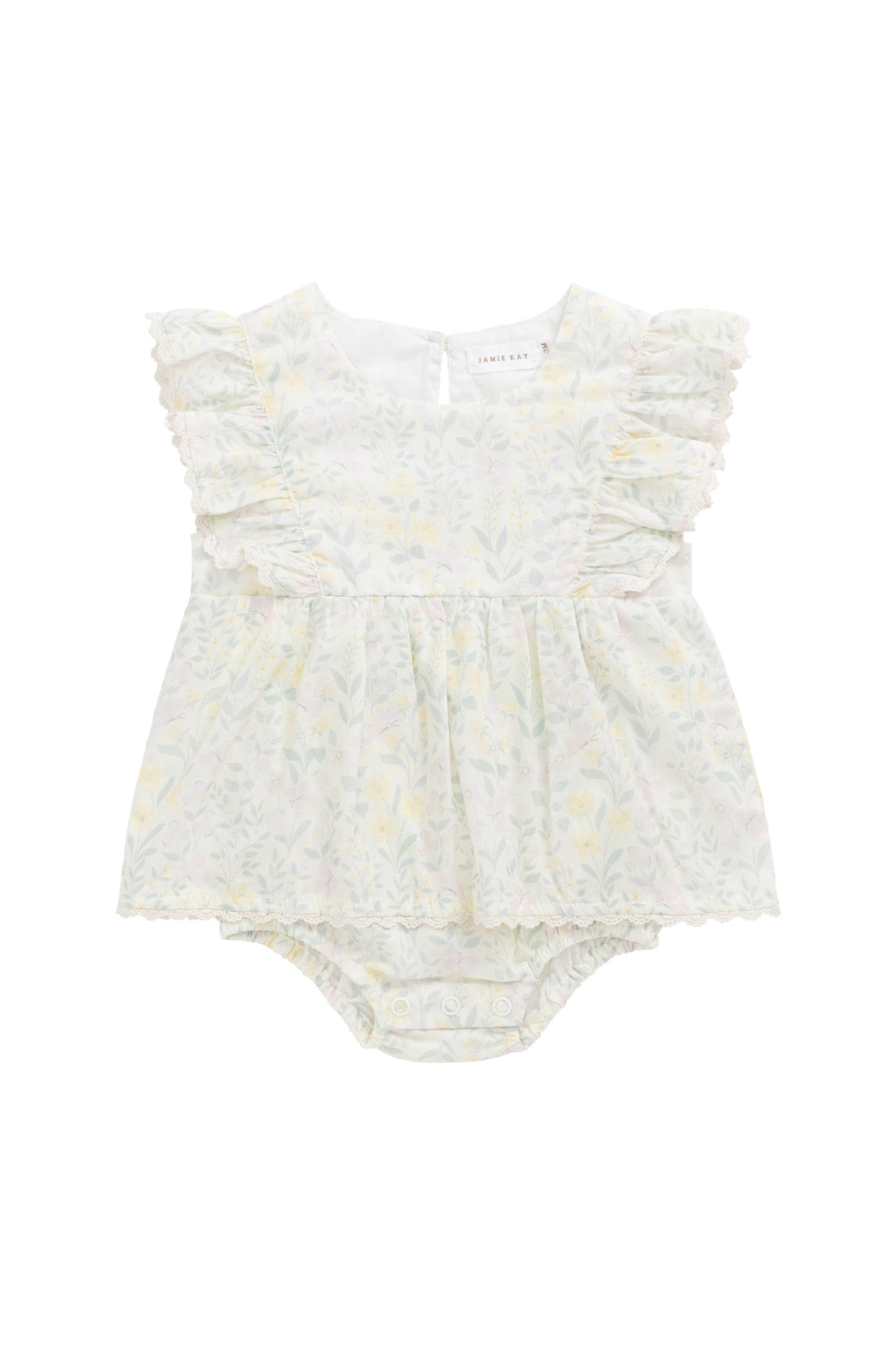 Organic Cotton Delaney Playsuit - Daphne Egret Childrens Playsuit from Jamie Kay Australia