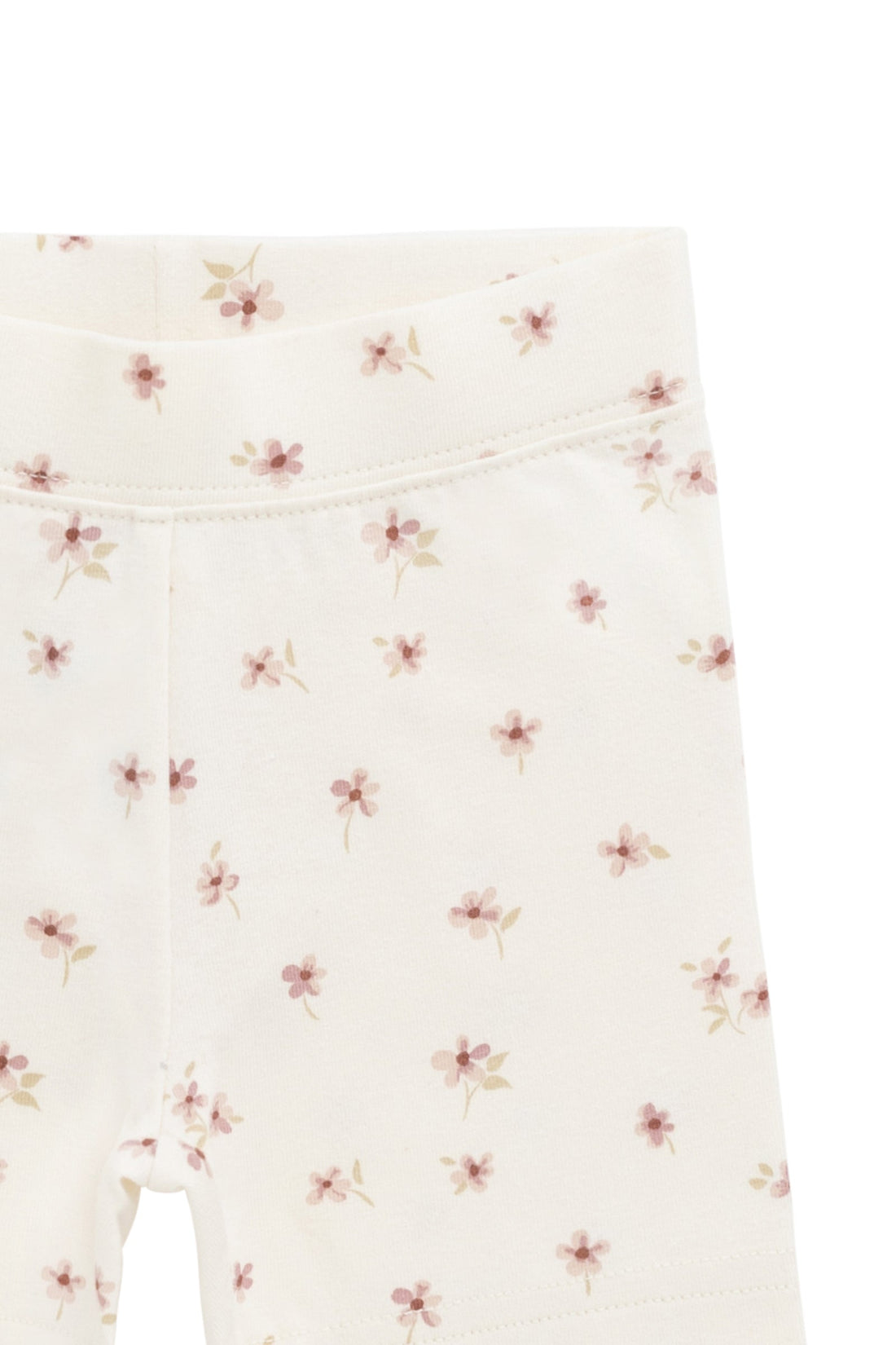 Organic Cotton Everyday Bike Short - Simple Flowers Egret Childrens Short from Jamie Kay Australia