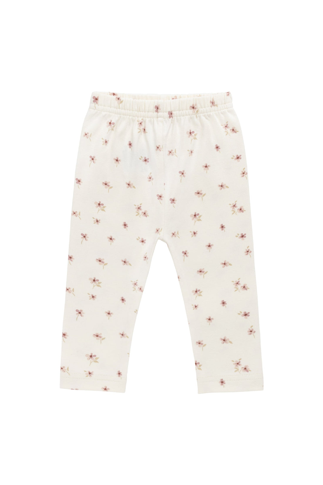 Organic Cotton Everyday Legging - Simple Flowers Egret Childrens Legging from Jamie Kay Australia