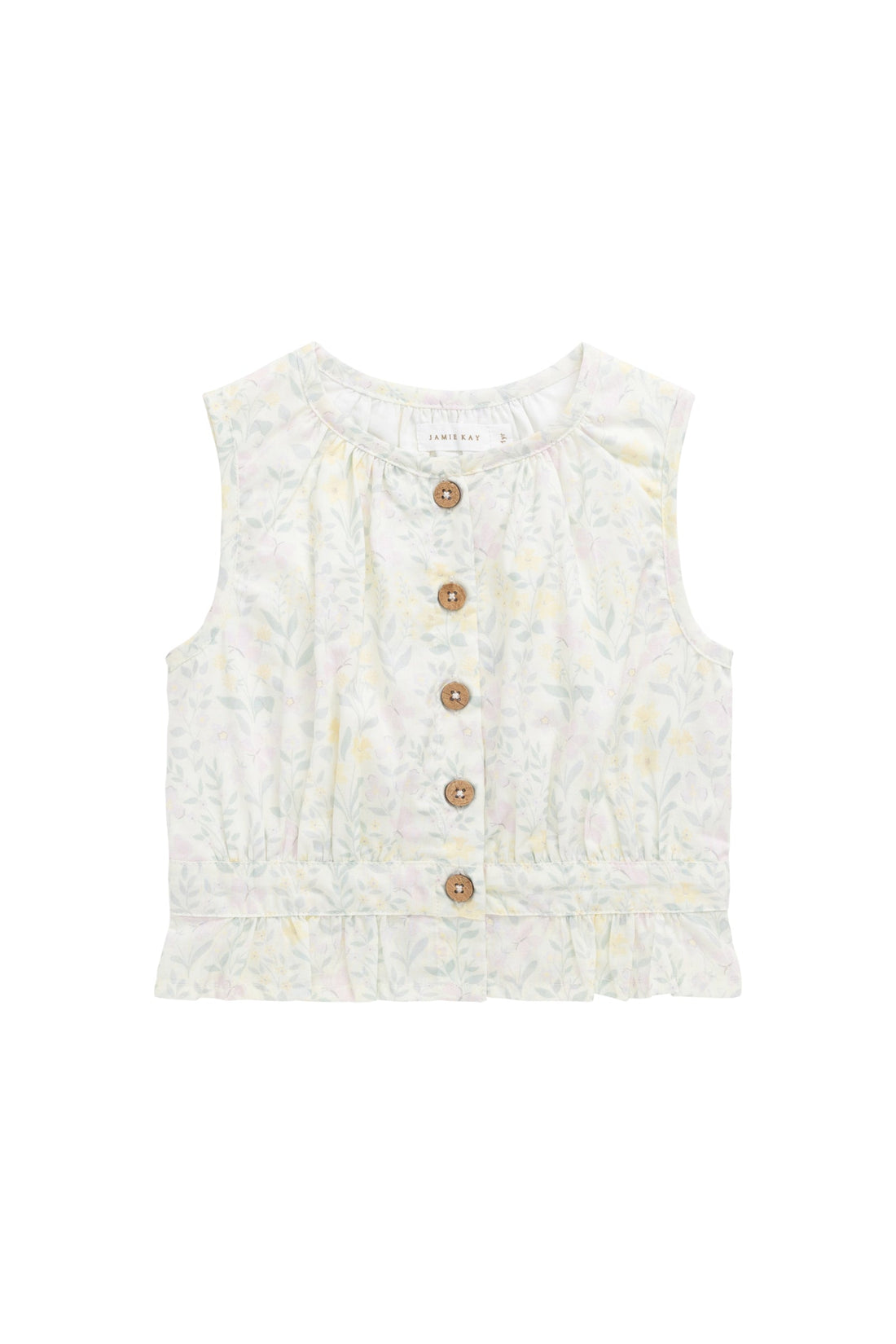 Organic Cotton McCenna Top - Daphne Egret Childrens Top from Jamie Kay Australia