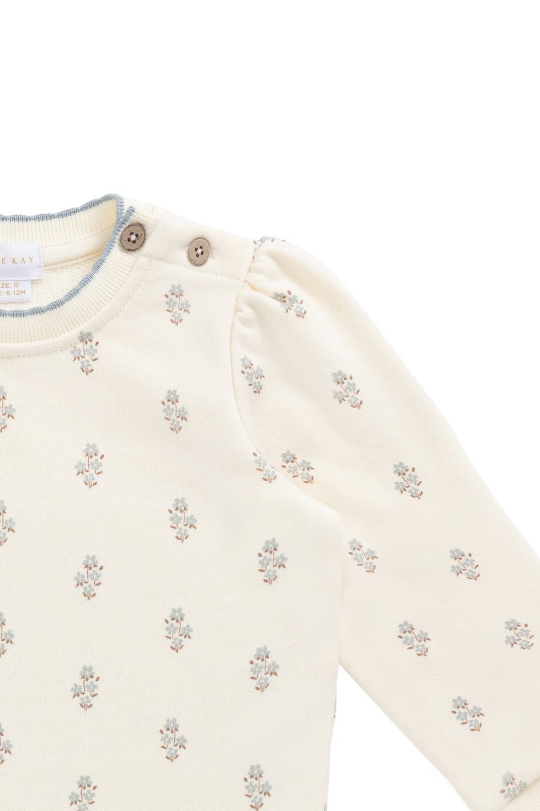Organic Cotton Monroe Sweatshirt - Rachelle Blue Fox Childrens Top from Jamie Kay Australia