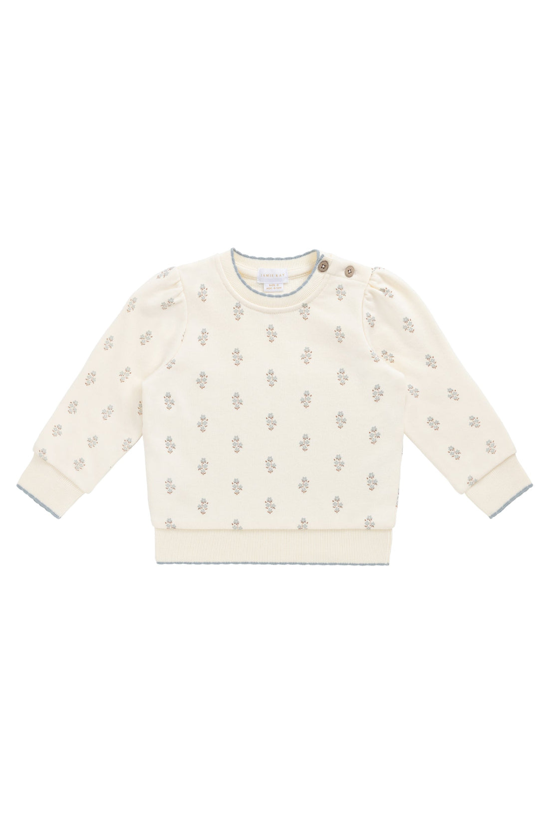Organic Cotton Monroe Sweatshirt - Rachelle Blue Fox Childrens Top from Jamie Kay Australia