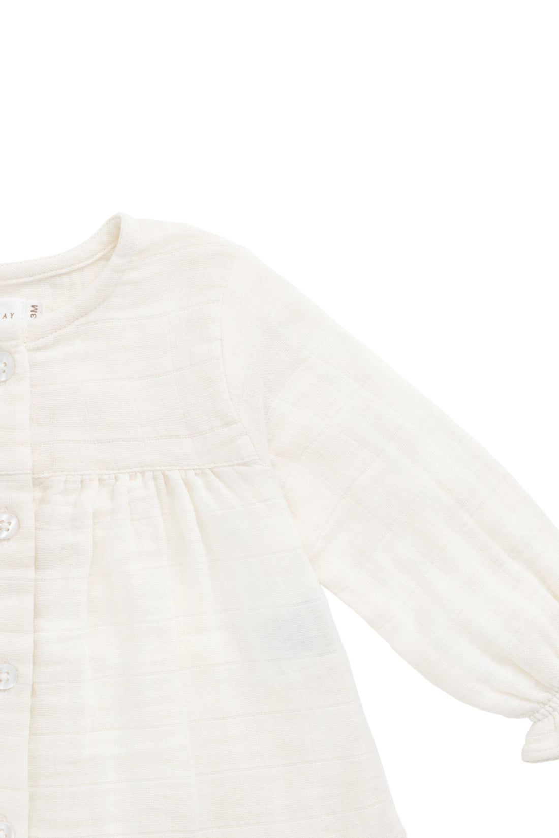Organic Cotton Muslin Eloise Top - Parchment Childrens Top from Jamie Kay Australia