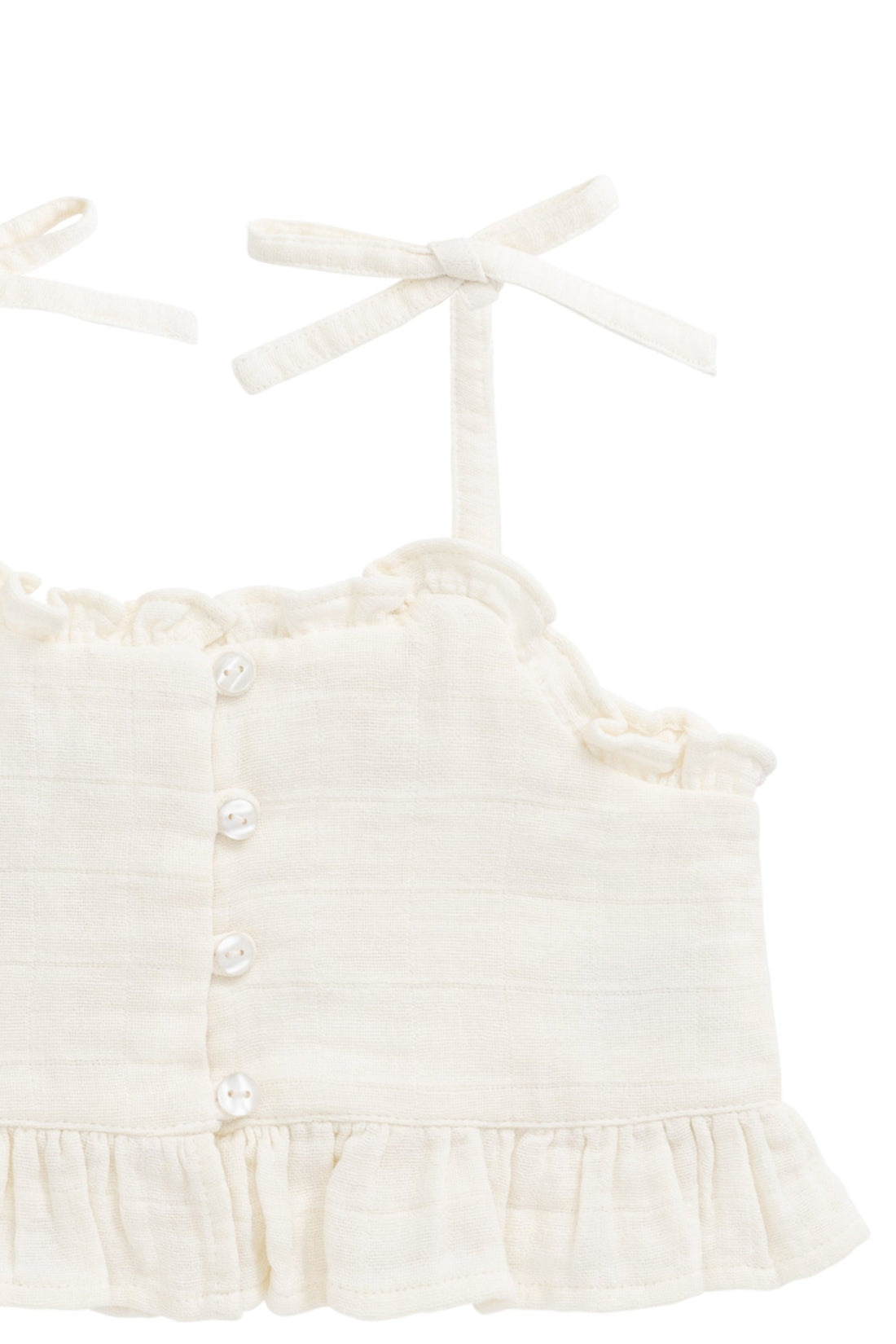 Organic Cotton Muslin Mirabel Top - Parchment Childrens Top from Jamie Kay Australia
