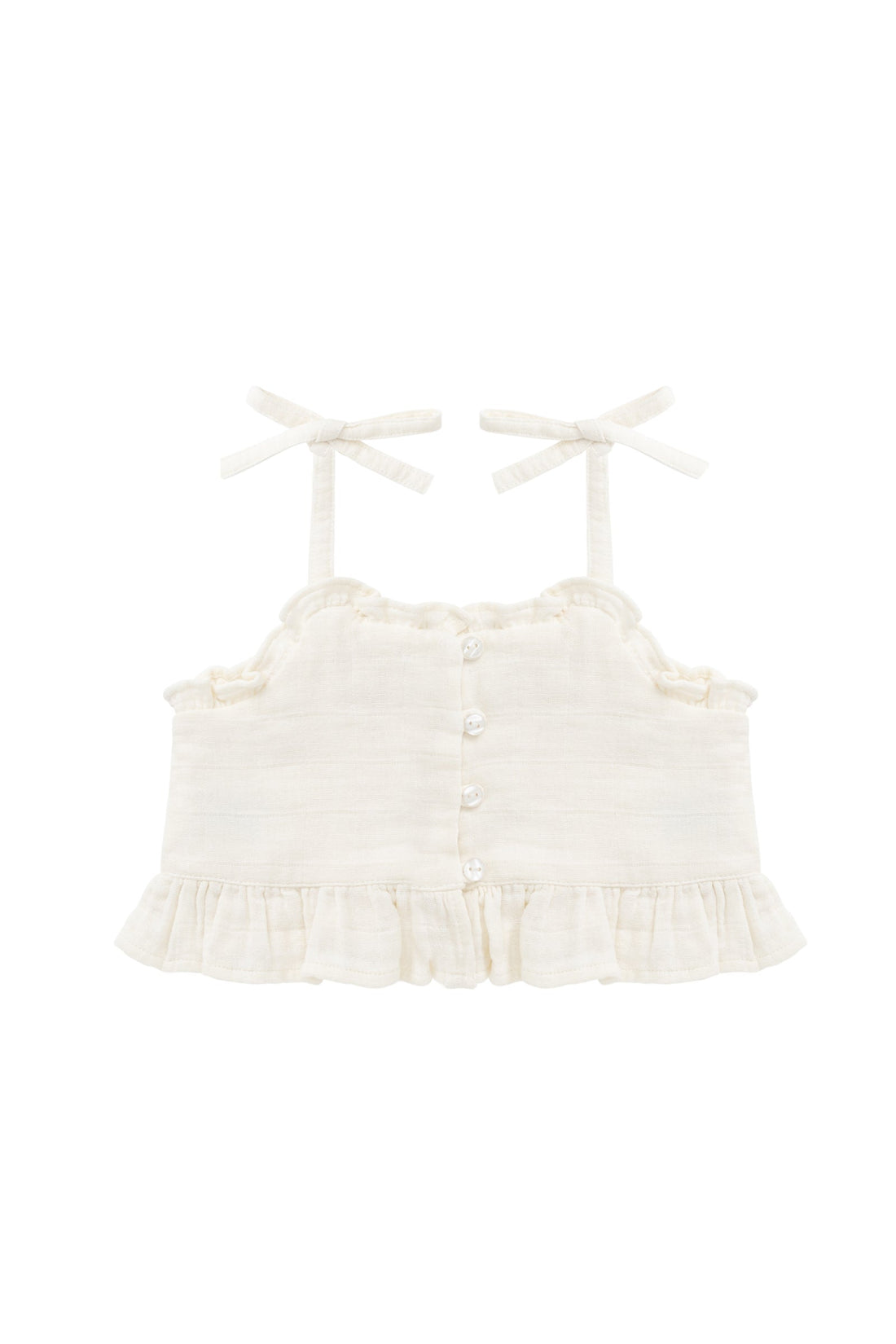 Organic Cotton Muslin Mirabel Top - Parchment Childrens Top from Jamie Kay Australia