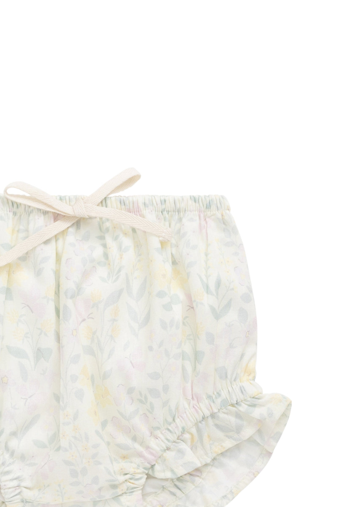 Organic Cotton Voile Frill Bloomer - Daphne Egret Childrens Bloomer from Jamie Kay Australia