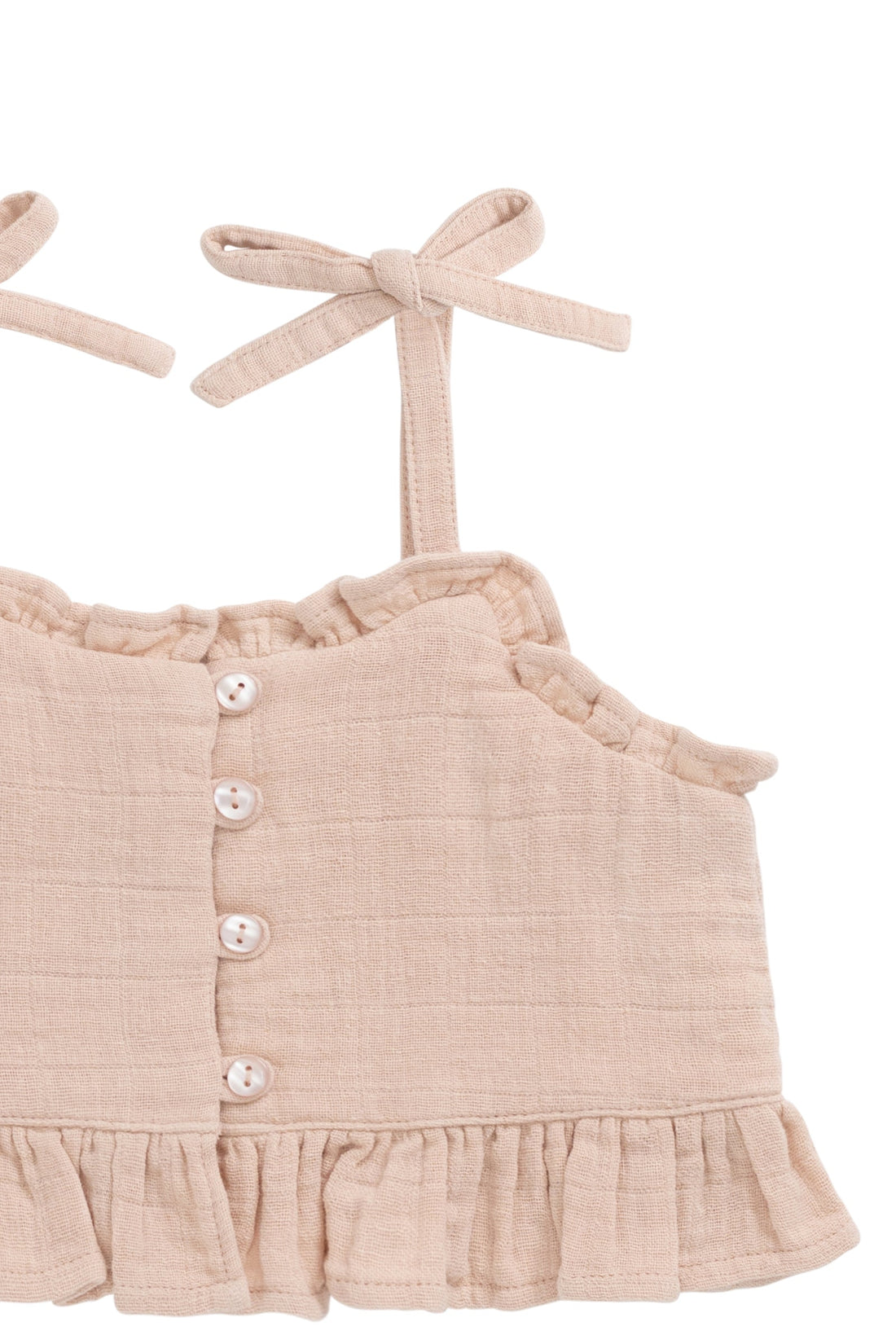 Organic Cotton Muslin Mirabel Top - Chalky Pink Childrens Top from Jamie Kay Australia