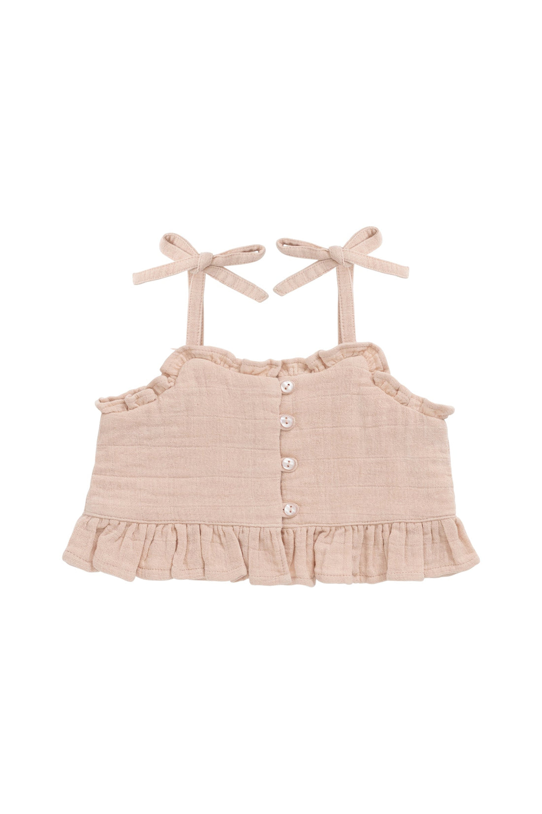 Organic Cotton Muslin Mirabel Top - Chalky Pink Childrens Top from Jamie Kay Australia