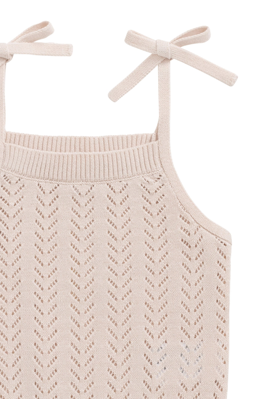 Aria Knitted Singlet - Dainty Pink Childrens Singlet from Jamie Kay Australia