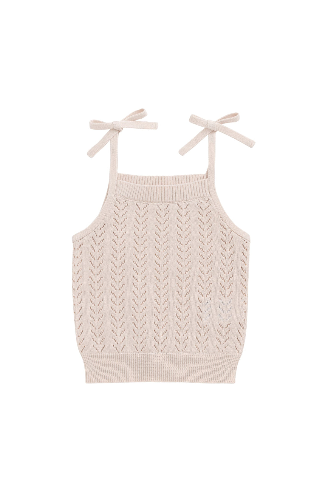 Aria Knitted Singlet - Dainty Pink Childrens Singlet from Jamie Kay Australia