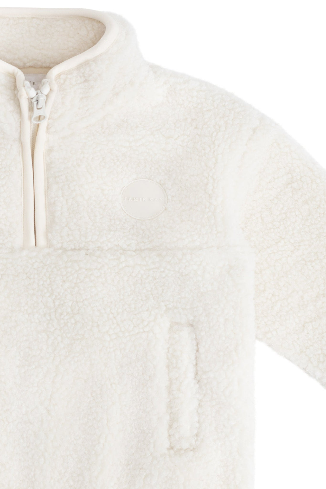 Henrik Zip Pullover - Natural Childrens Jacket from Jamie Kay Australia