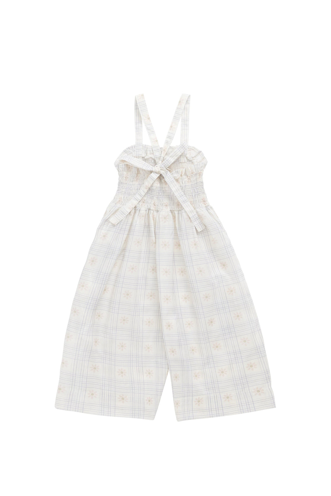 Organic Cotton Arabella Jumpsuit - Marguerite Egret Childrens Jumpsuit from Jamie Kay Australia