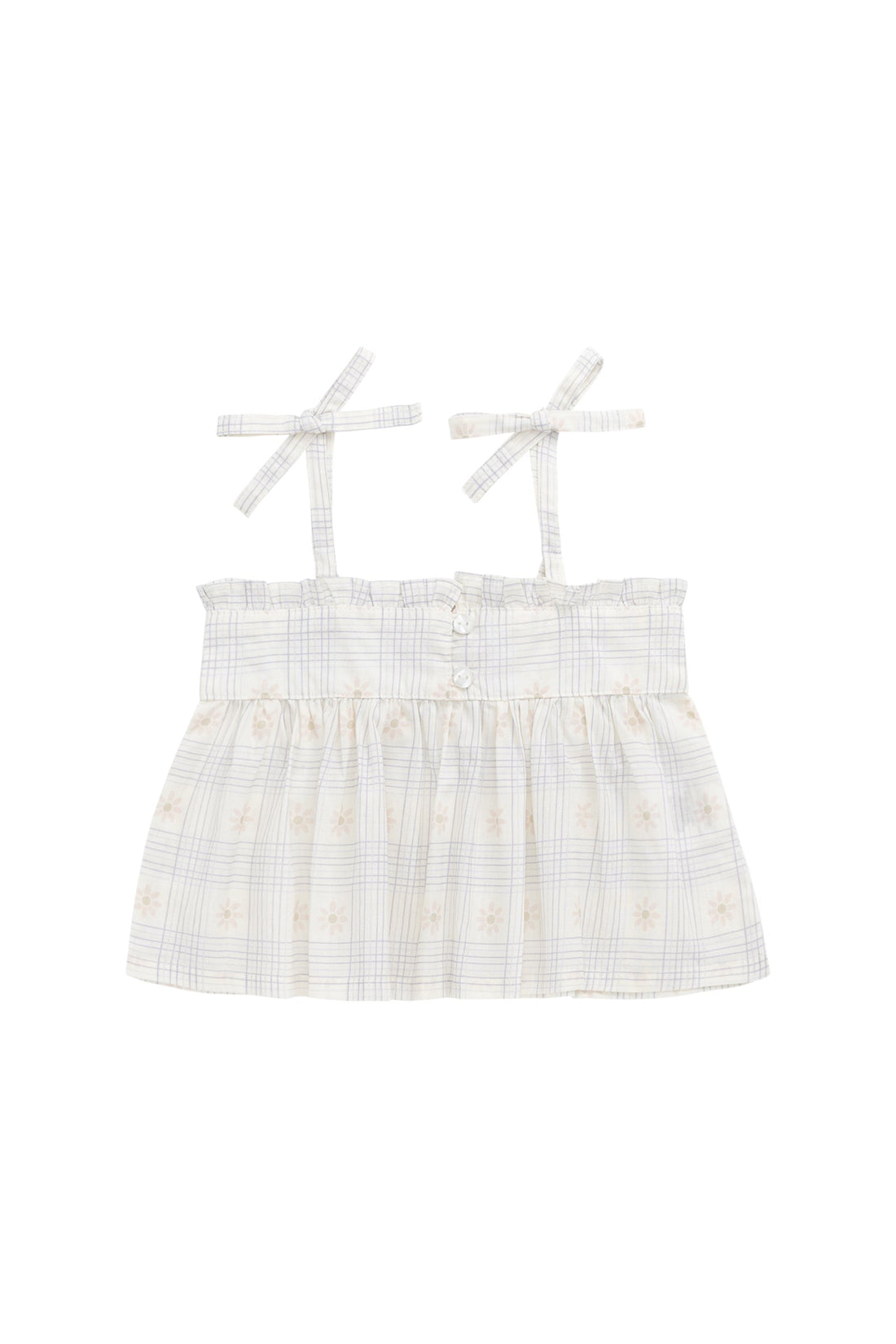 Organic Cotton Ariel Top - Marguerite Egret Childrens Top from Jamie Kay Australia