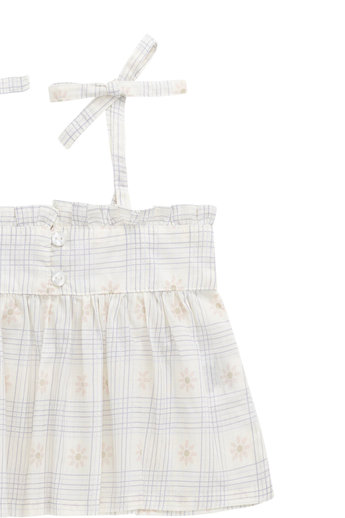 Organic Cotton Ariel Top - Marguerite Egret Childrens Top from Jamie Kay Australia