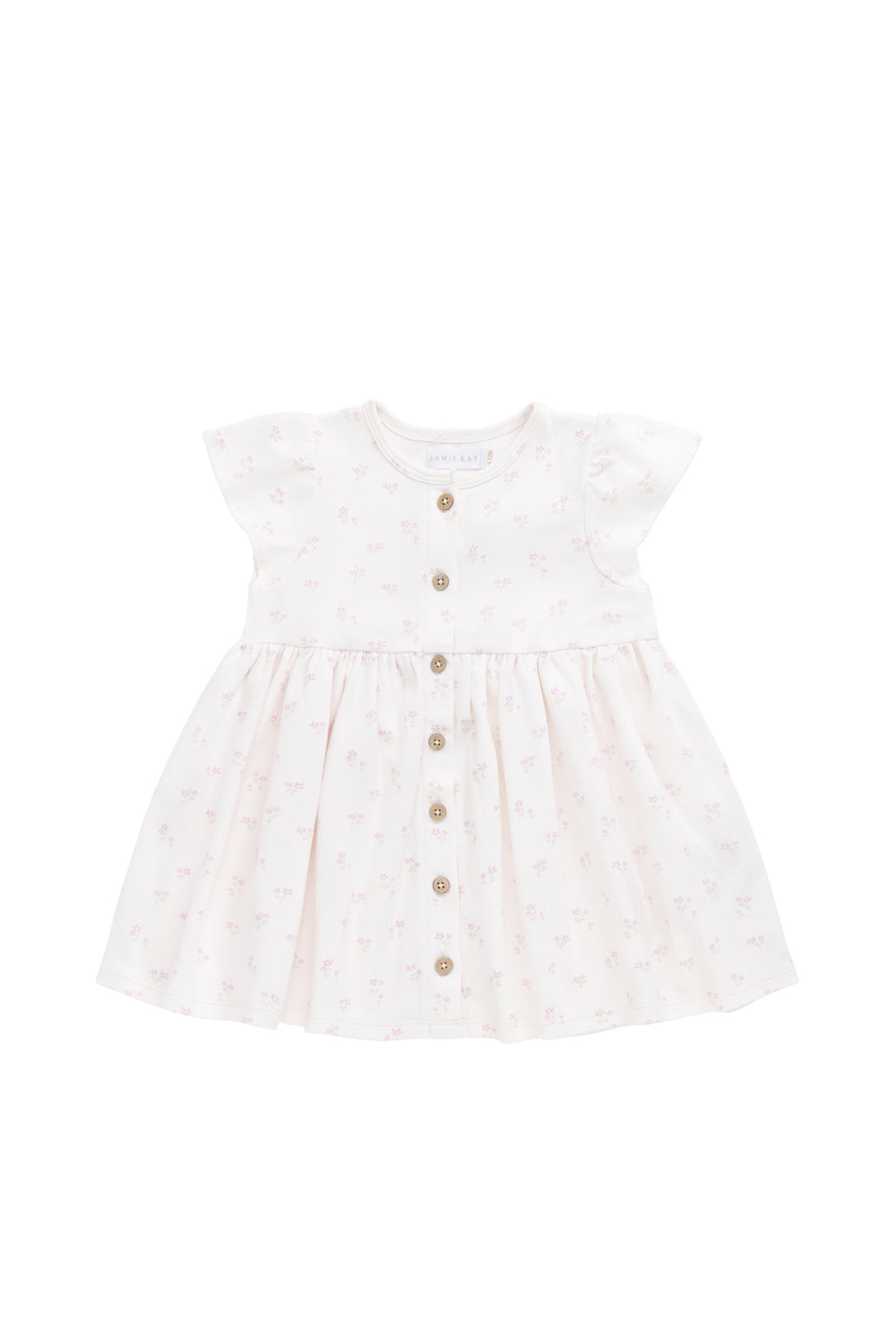 Organic Cotton Dahlia Dress - Pauline Pink Childrens Dress from Jamie Kay Australia